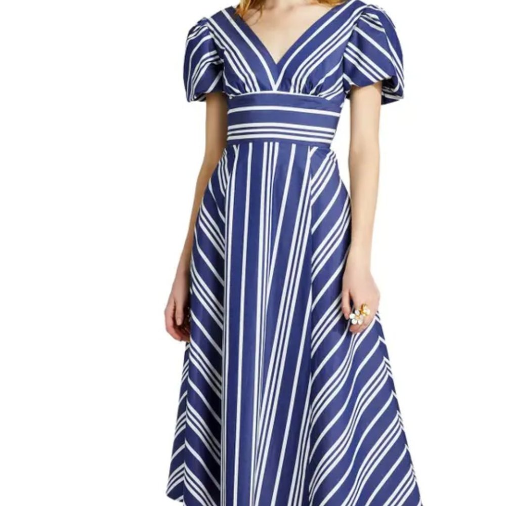 NWT Kate Spade Dandelion stripe cutout cotton dress Size 14